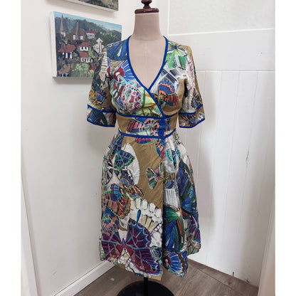 sz 10 Leona Edmiston butterfly dress