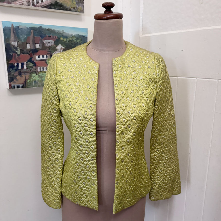 Vintage sparkly lime jacket