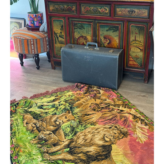 Lion pride tapestry velvet wall hanging