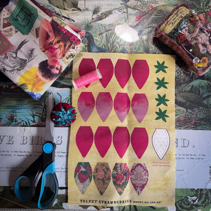 SALE: Little linen cotton Strawberries Kit