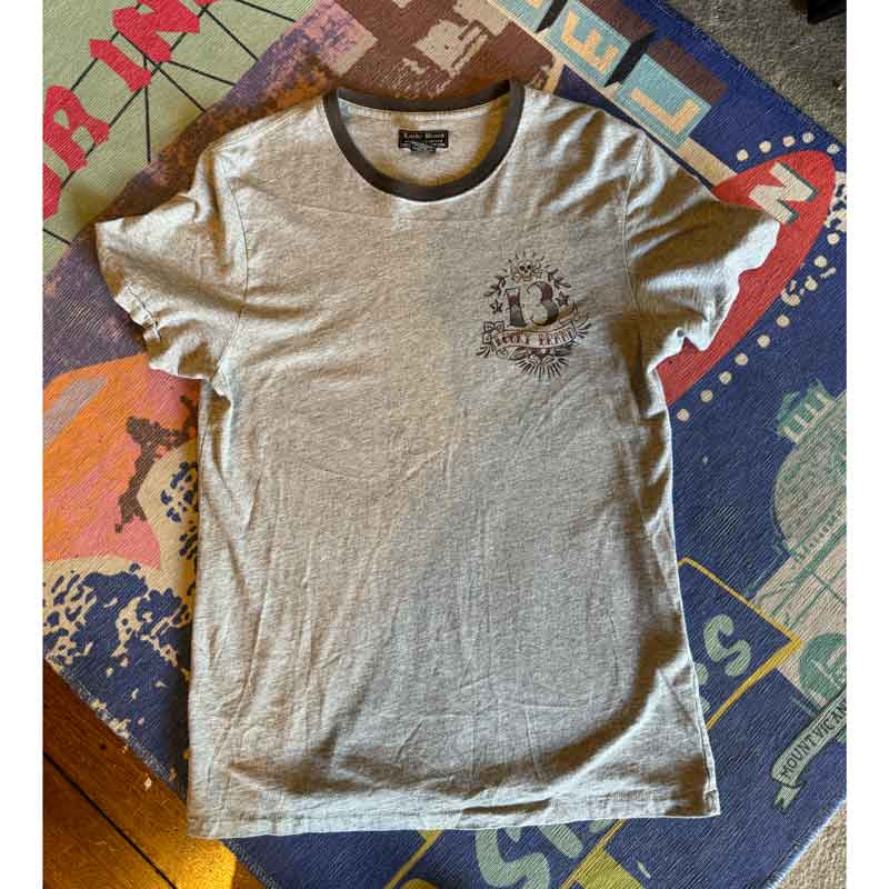 sz M Lucky Brand eagle grey t shirt