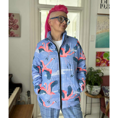 Flying Flamingos women’s puffer jacket