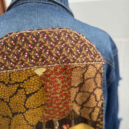 Curvy upcycled denim coat Mango Lassie