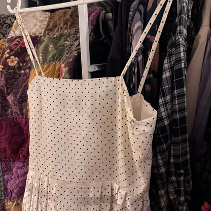 sz S vintage polkadot maxi dress