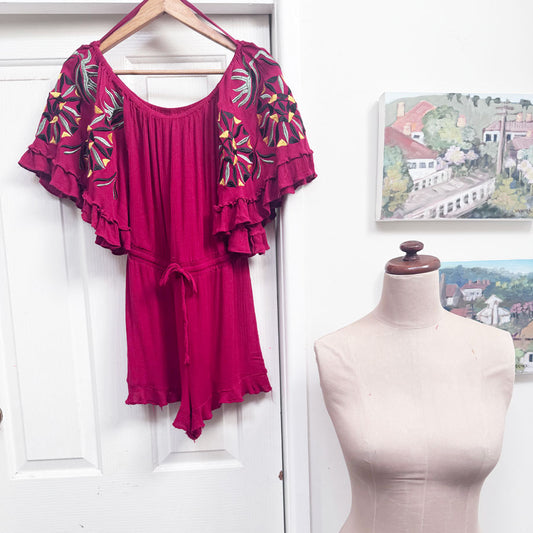 sz 10 Indikah embroidered playsuit