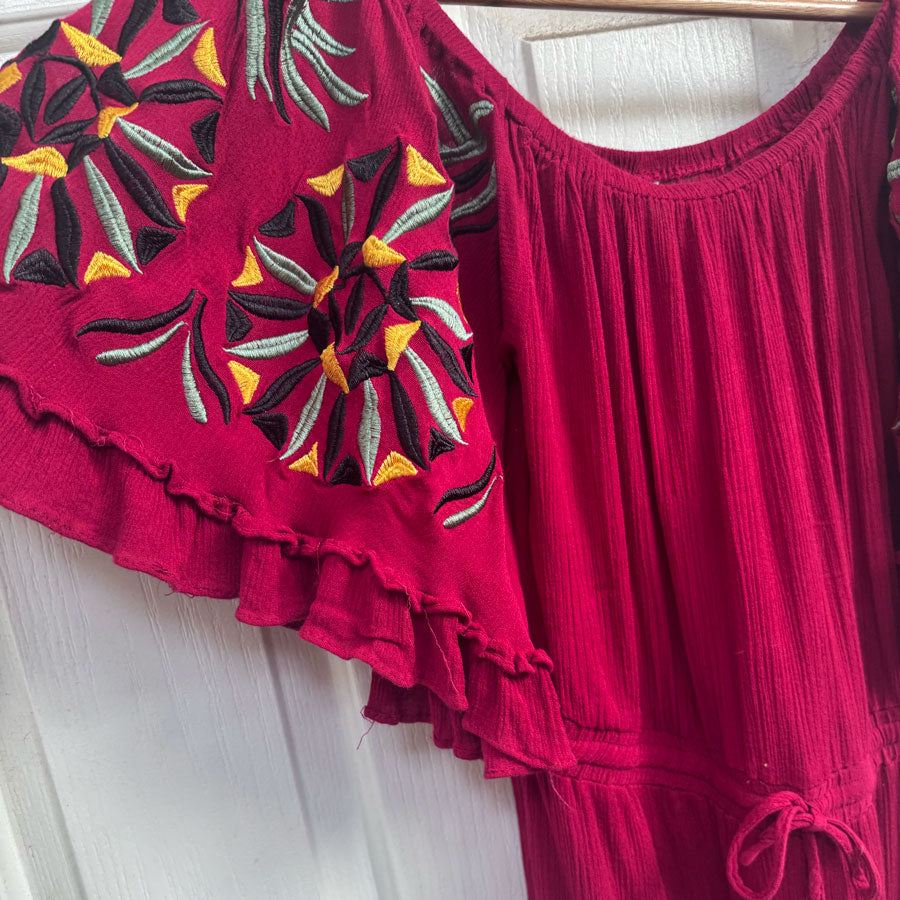 sz 10 Indikah embroidered playsuit
