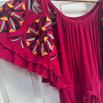 sz 10 Indikah embroidered playsuit