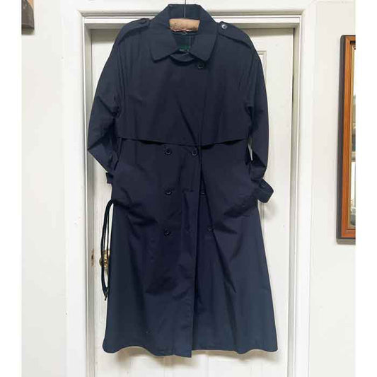 sz 10 vintage navy trench coat