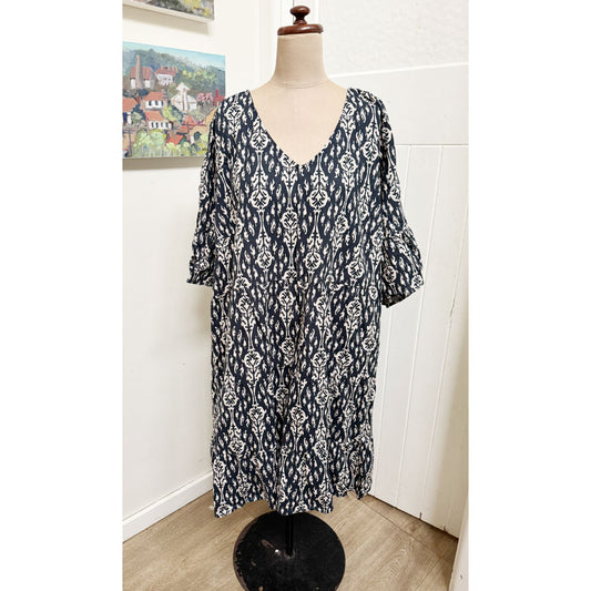Curvy Ikat designed boho dress