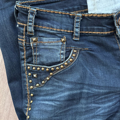 sz 30 dark denim studded jeans