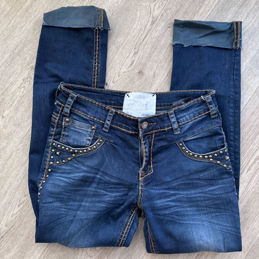 sz 30 dark denim studded jeans