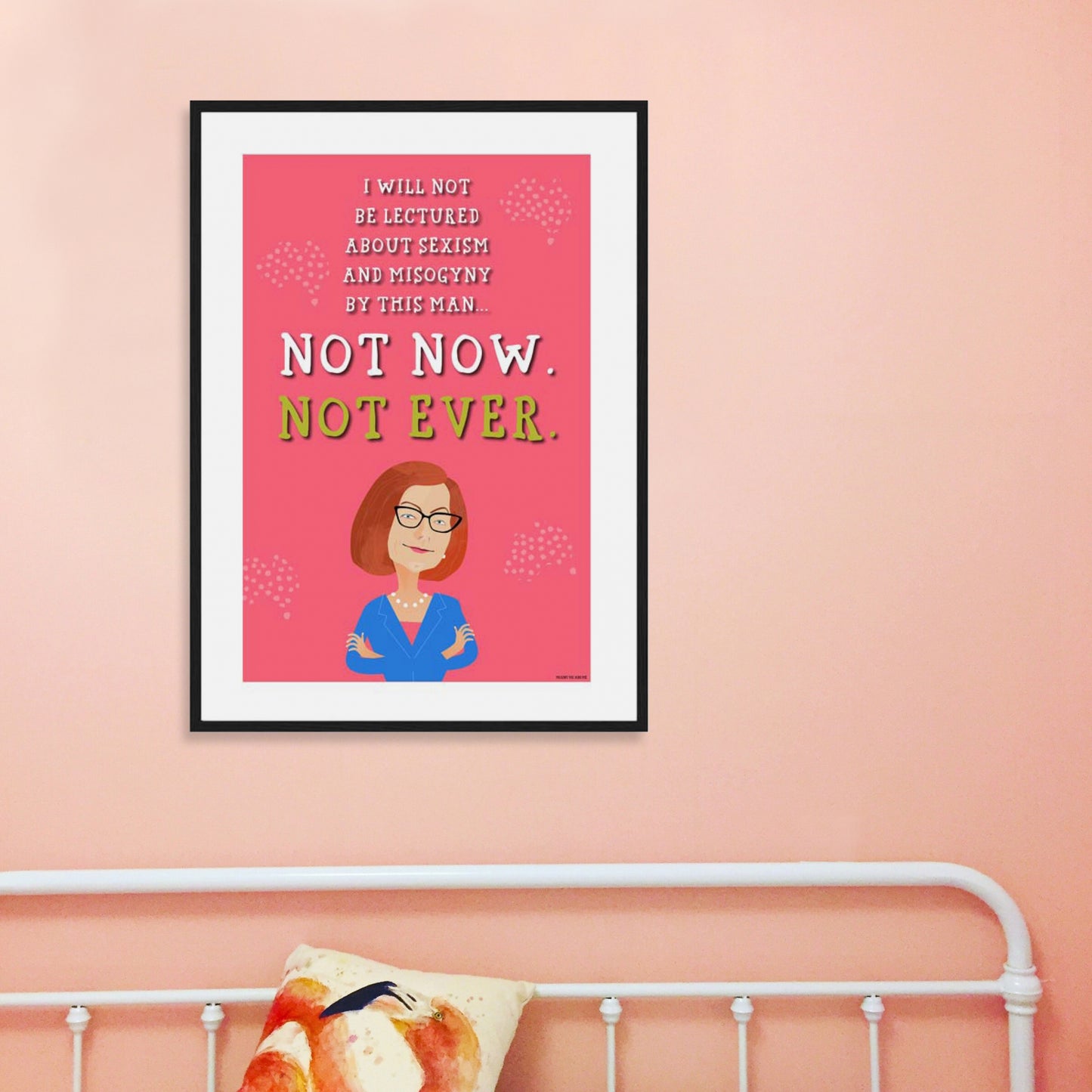 Not Now Misogyny Speech Framed Poster