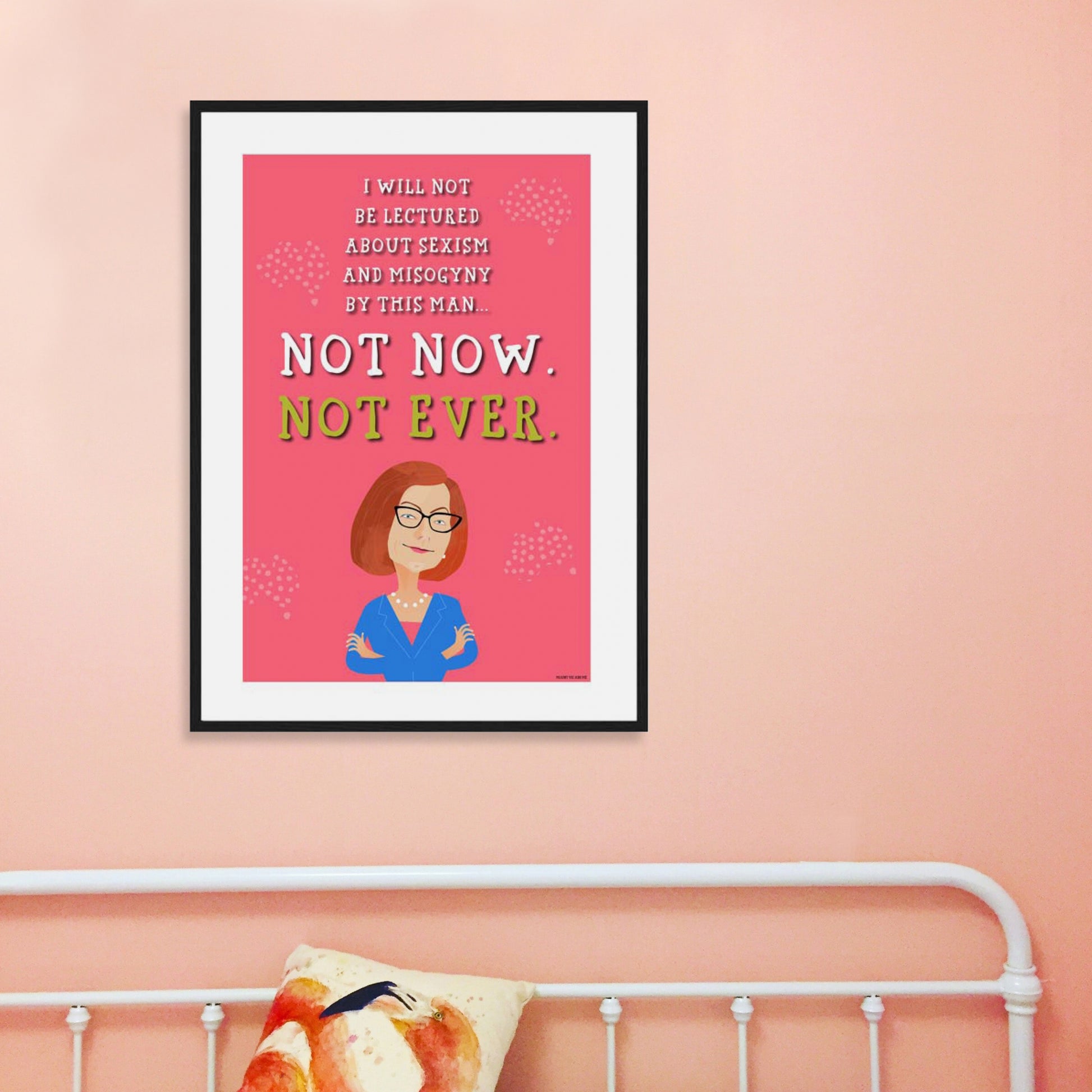 Not Now Misogyny Speech Framed Poster