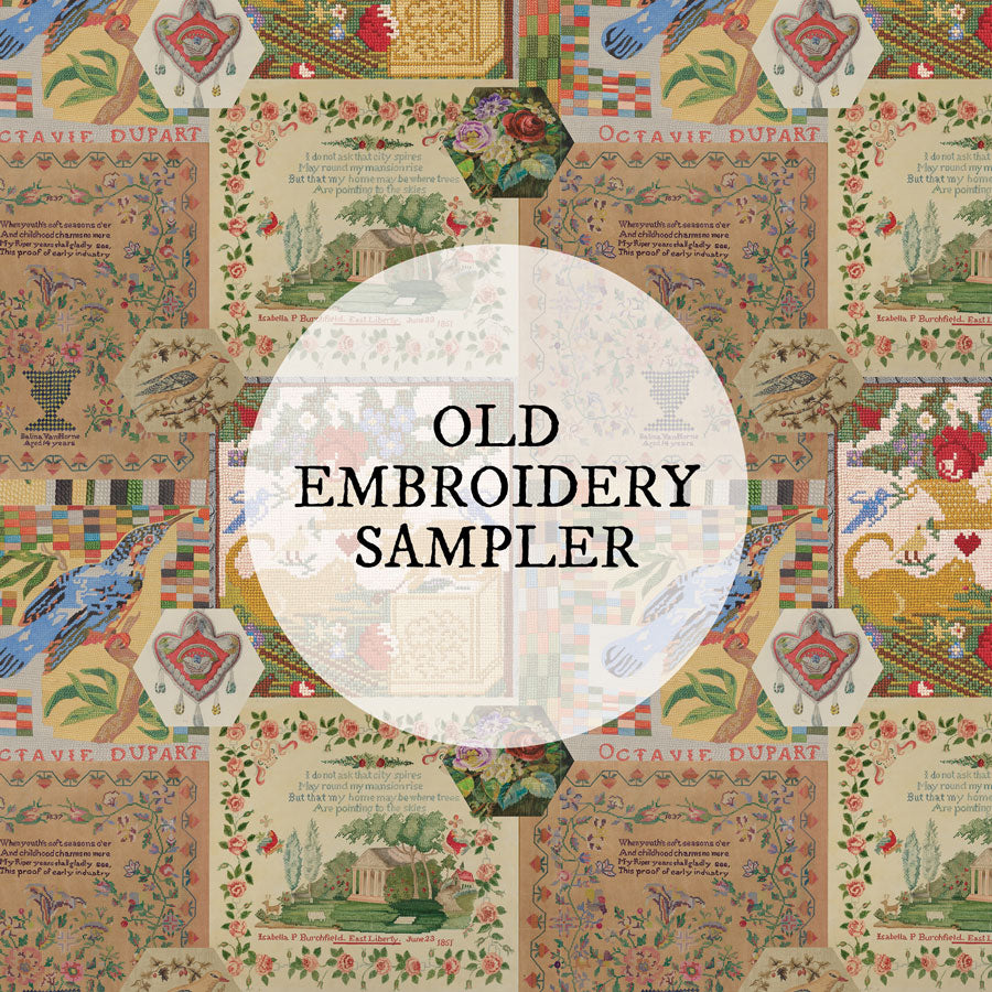 Fabric : Old embroidery sampler