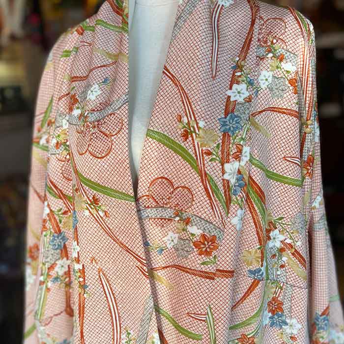 Pale floral kimono