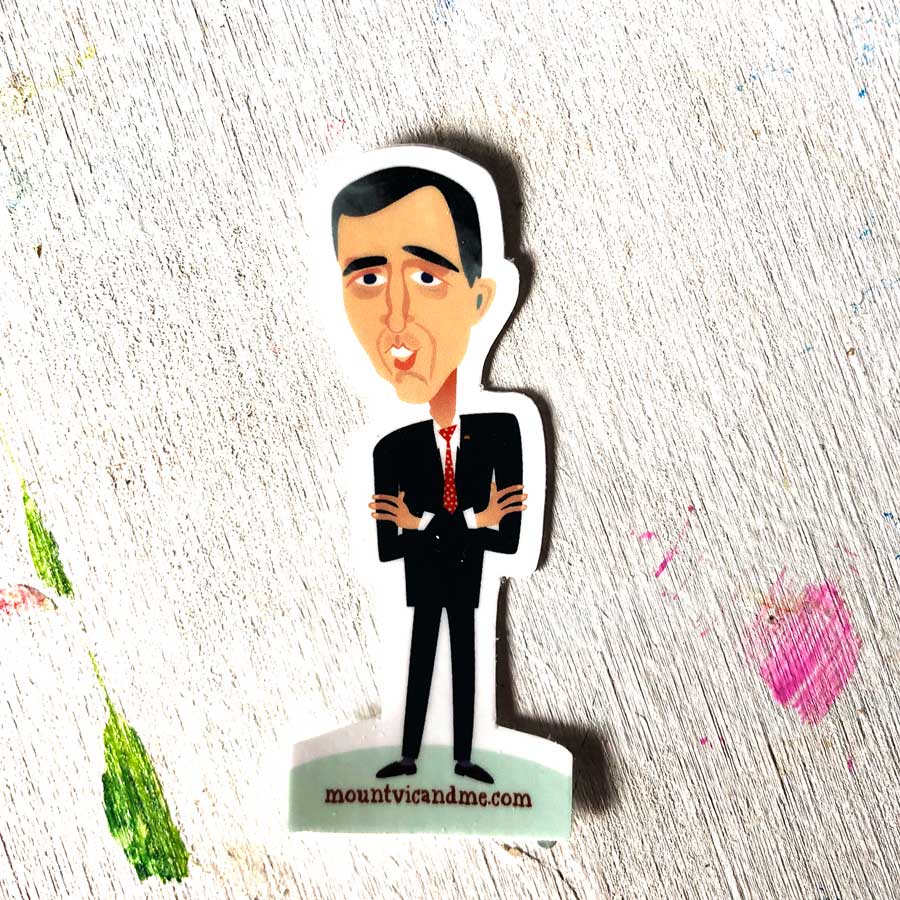 Paul Keating die cut sticker