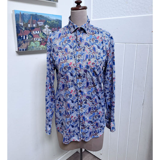 sz M Paul Marc floral shirt