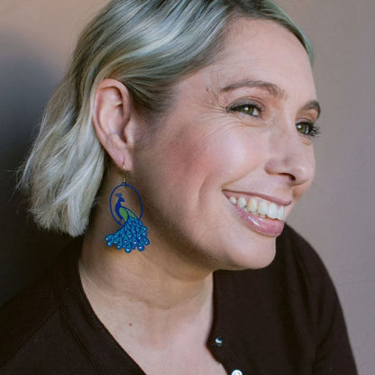 Peacock earrings