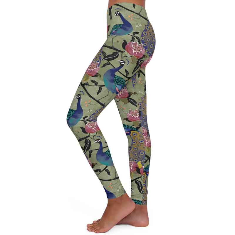 RTS Peacock Paradise Classic Spandex Leggings M