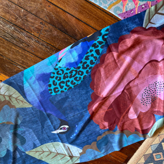 Peacock scarf rectangle