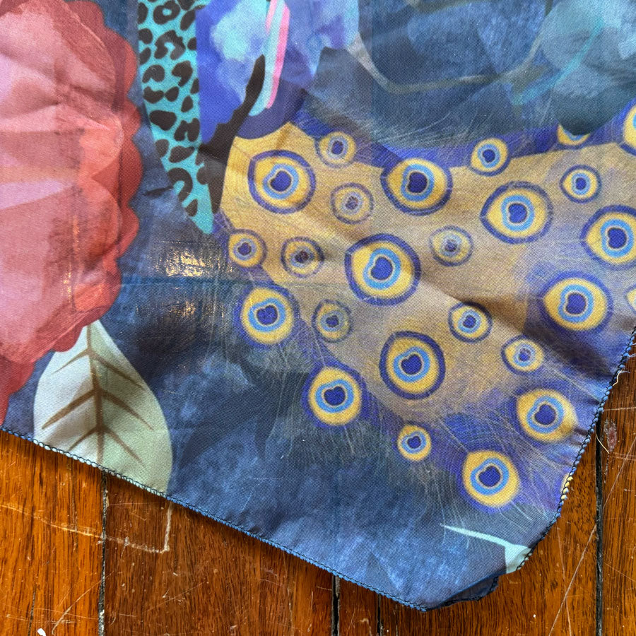 Peacock scarf square