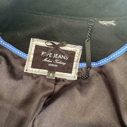 sz S Pepe jeans black fitted jacket