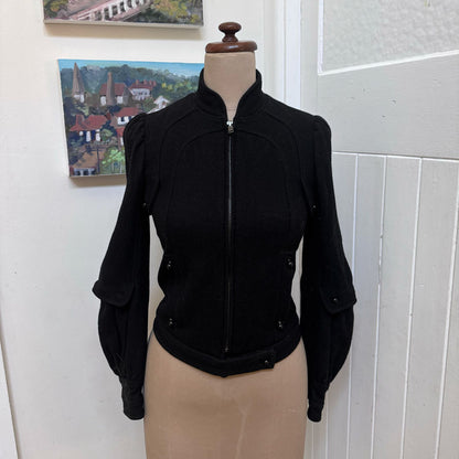 sz S Pepe jeans black fitted jacket