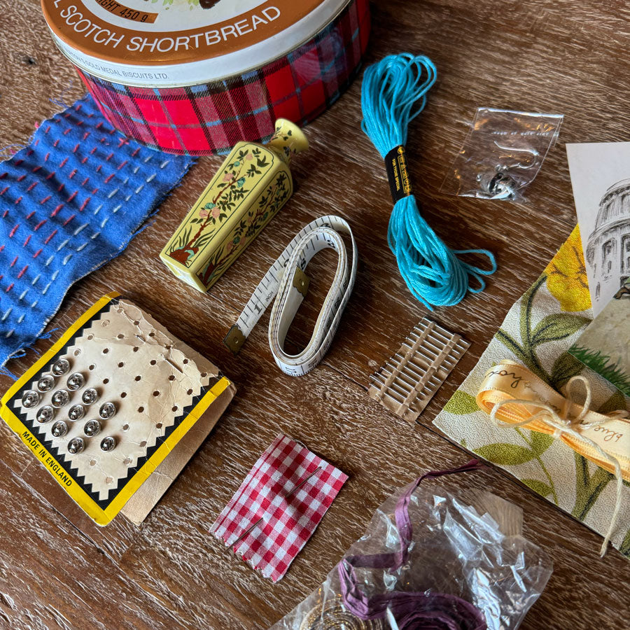 Sewing ephemera and trinket tin 7