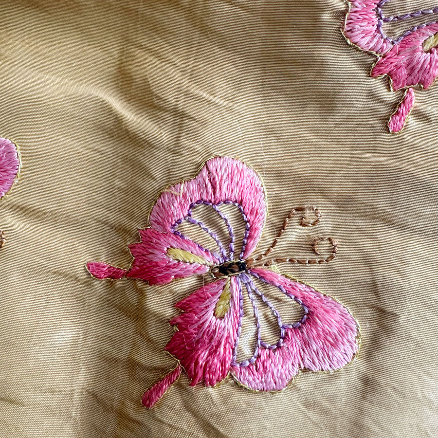 Butterflies embroidered panel