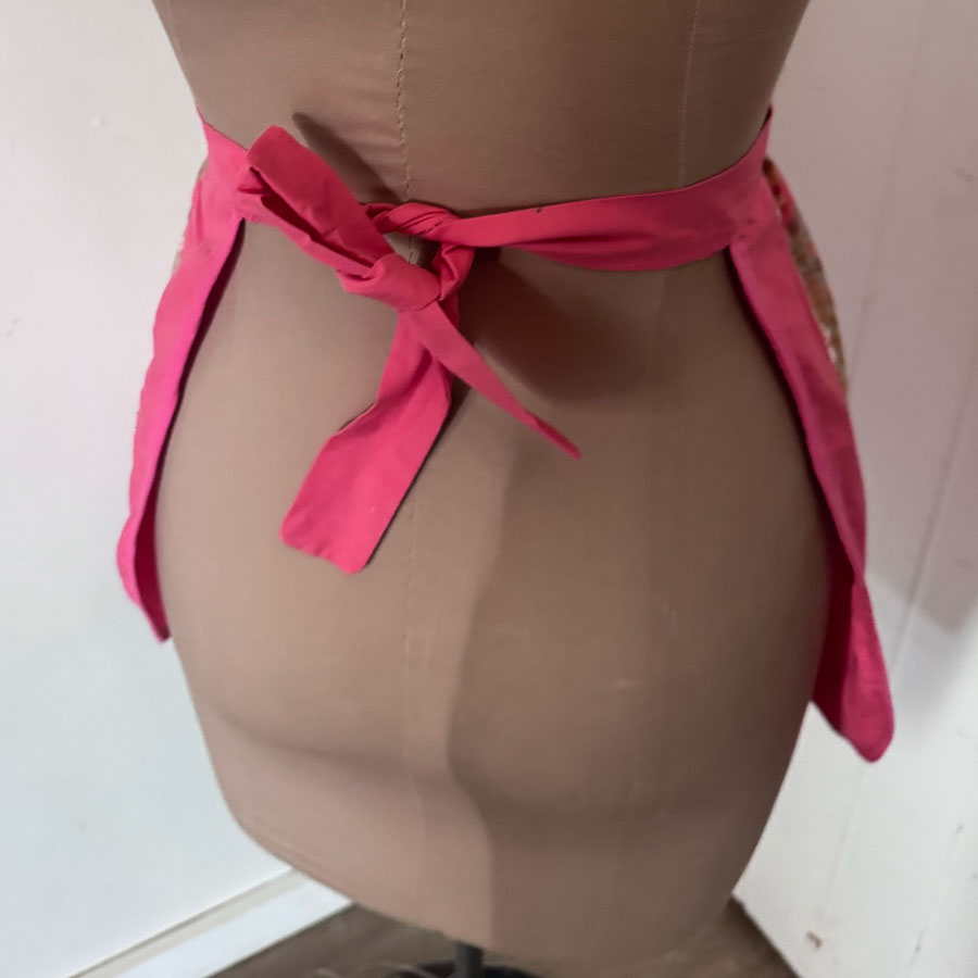 Pink floral apron