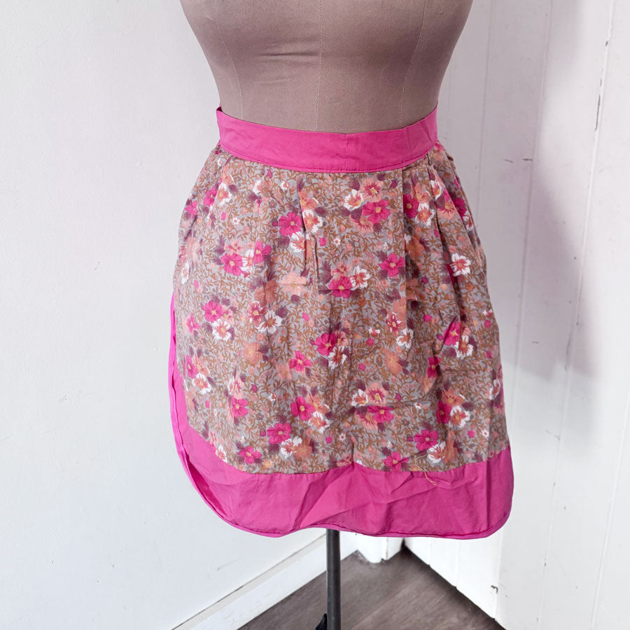 Pink floral apron