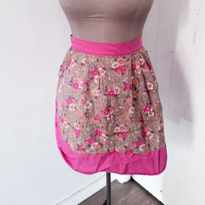 Pink floral apron