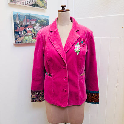 sz 14 dusty pink upcycled jacket