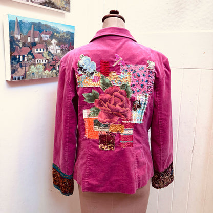sz 14 dusty pink upcycled jacket