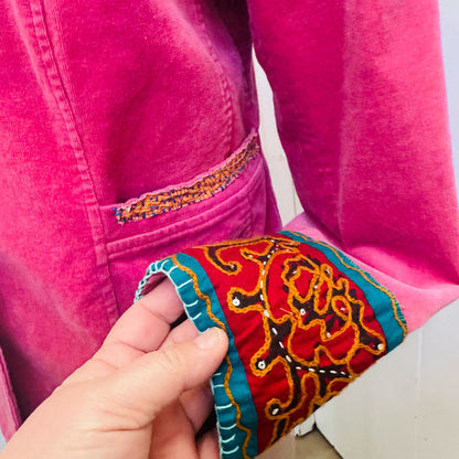sz 14 dusty pink upcycled jacket