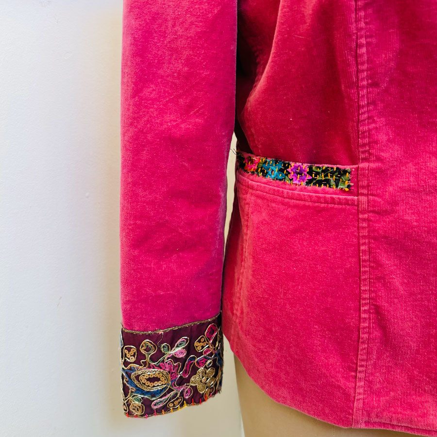 sz 14 dusty pink upcycled jacket