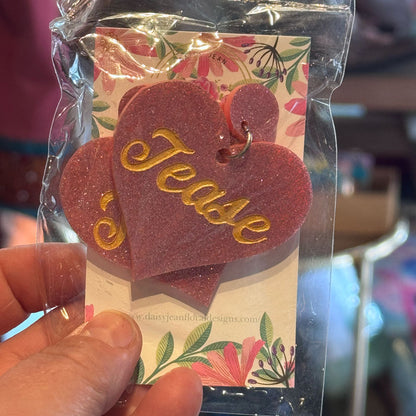 Sparkly heart earrings