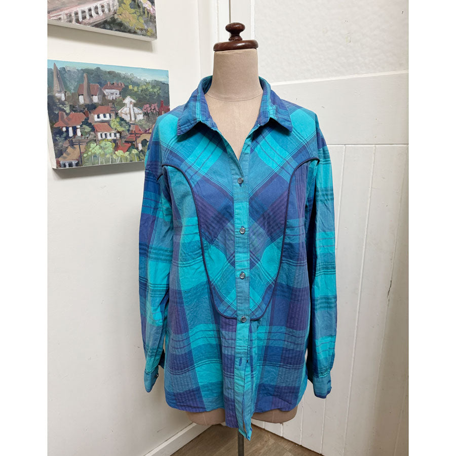 sz 22 1980s western ladies shirt