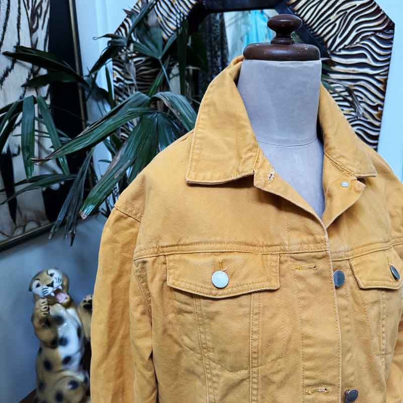 sz S Divided pumpkin denim jacket