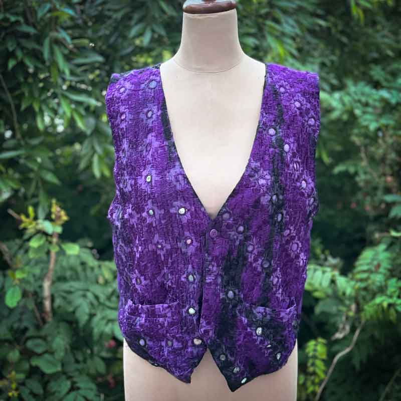 Free size purple hippy vest