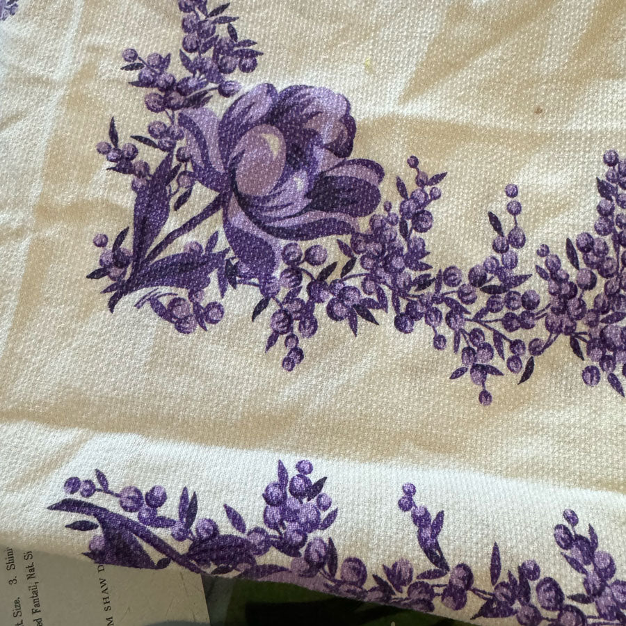 Purple vintage tablecloth