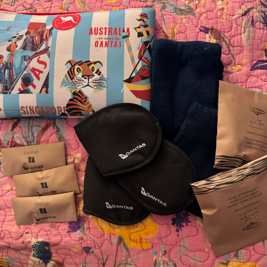 Qantas vintage style travel kit