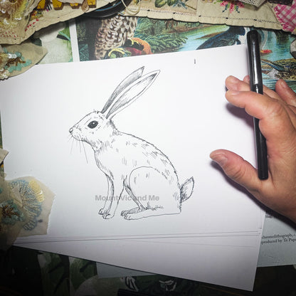 Mini cotton panel : Run Rabbit Run