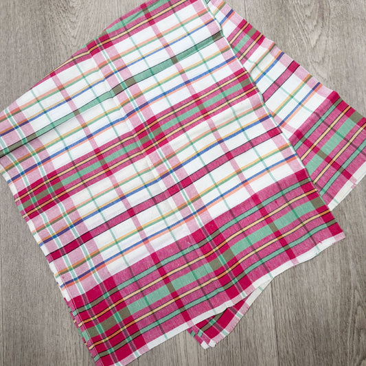 Red check tablecloth square