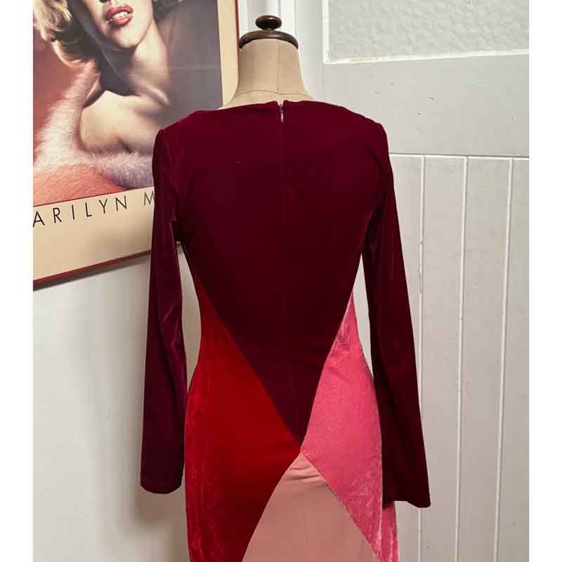 sz 8 Red Velvet evening dress