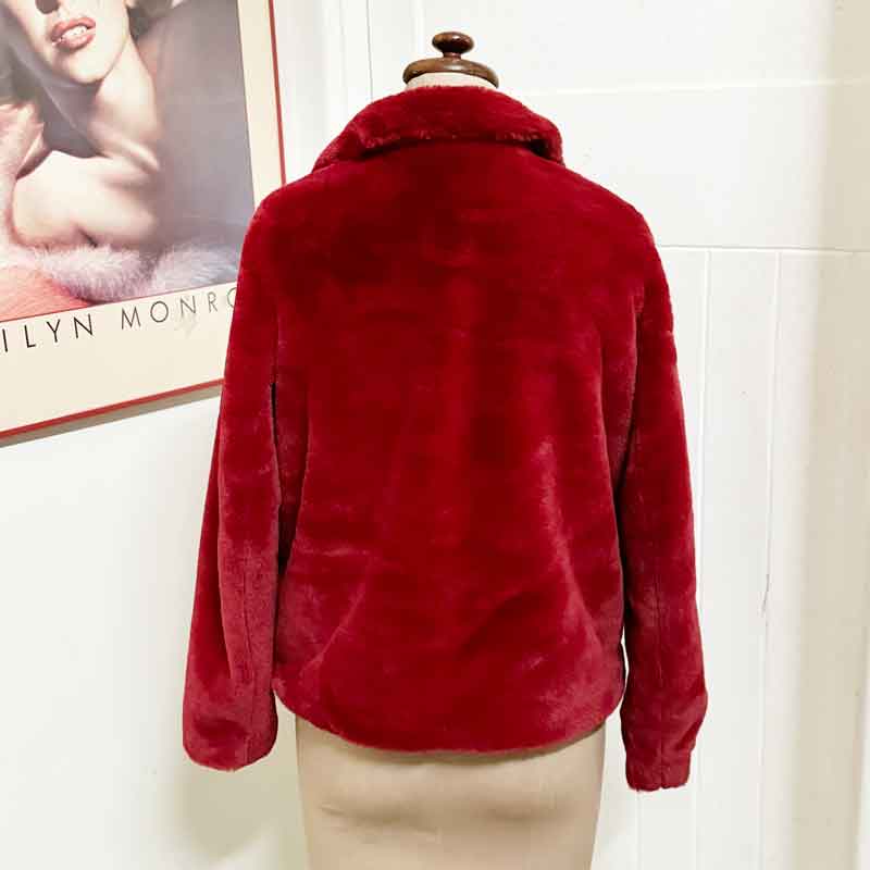 sz 10 red fluffy jacket