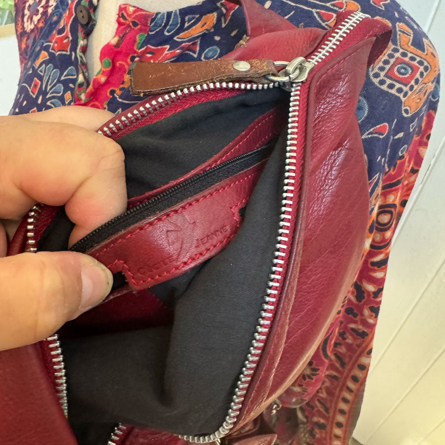 Red Cecilé Jeanne leather bag