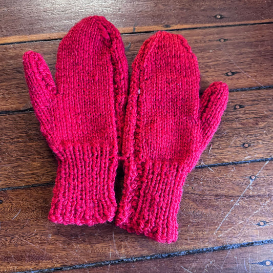 Red mittens various