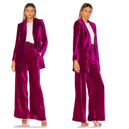 sz M red velvet tuxedo jacket