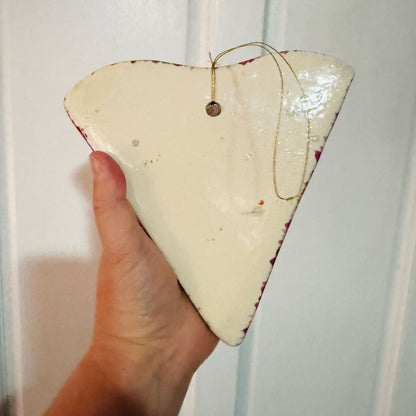 1940s red wall vase